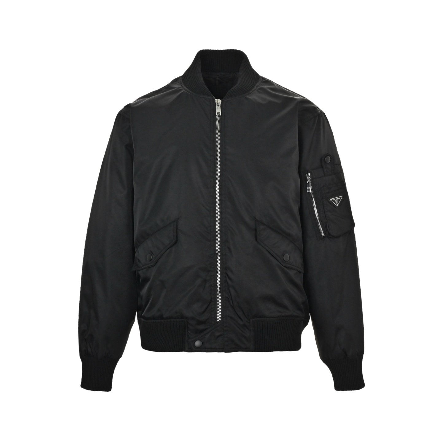 Prada Re-Nylon Bomber Jacket Black