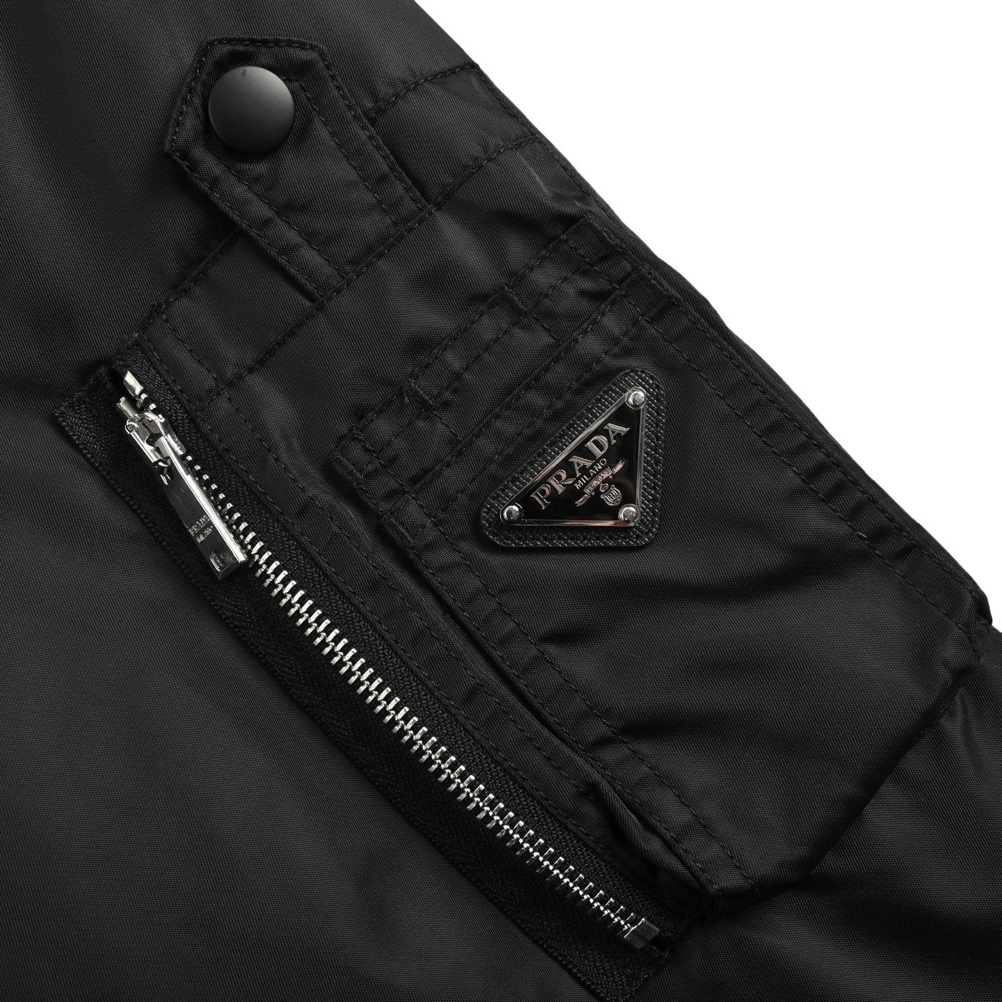 Prada Re-Nylon Bomber Jacket Black