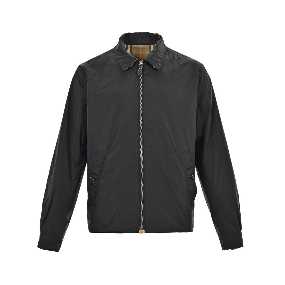 Burberry Reversible Check Cotton Jacket Black