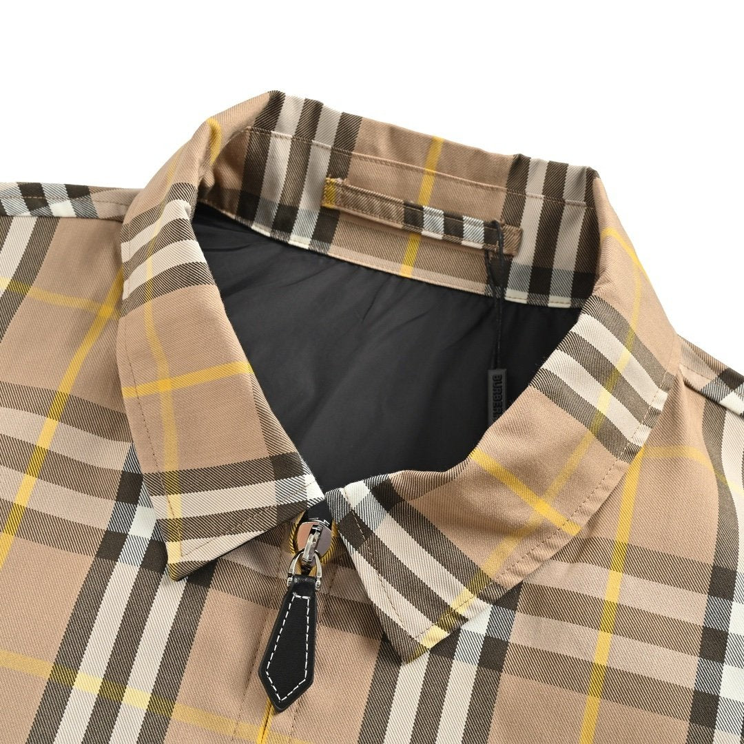 Burberry Reversible Check Cotton Jacket Black