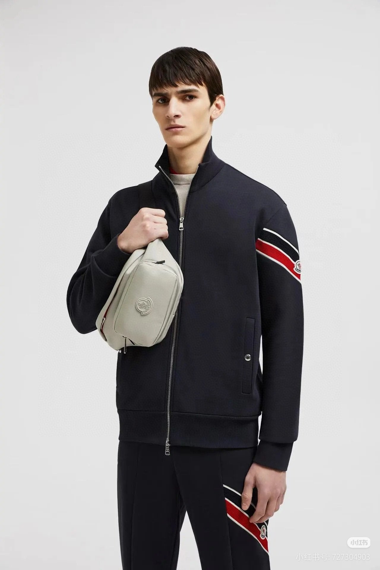 Moncler Zip Up Track Jacket Black