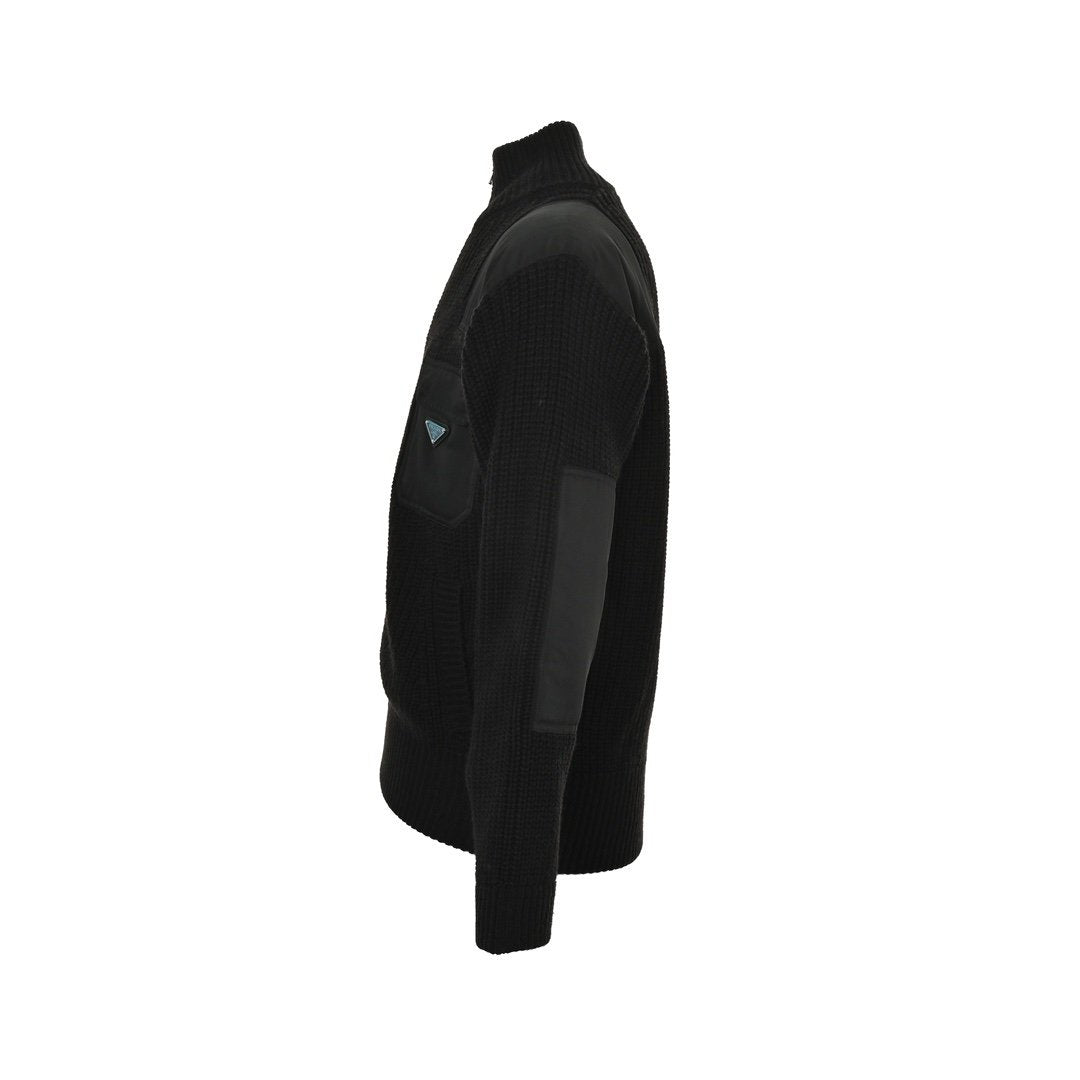 Prada Wool & Cashmere Cardigan Black