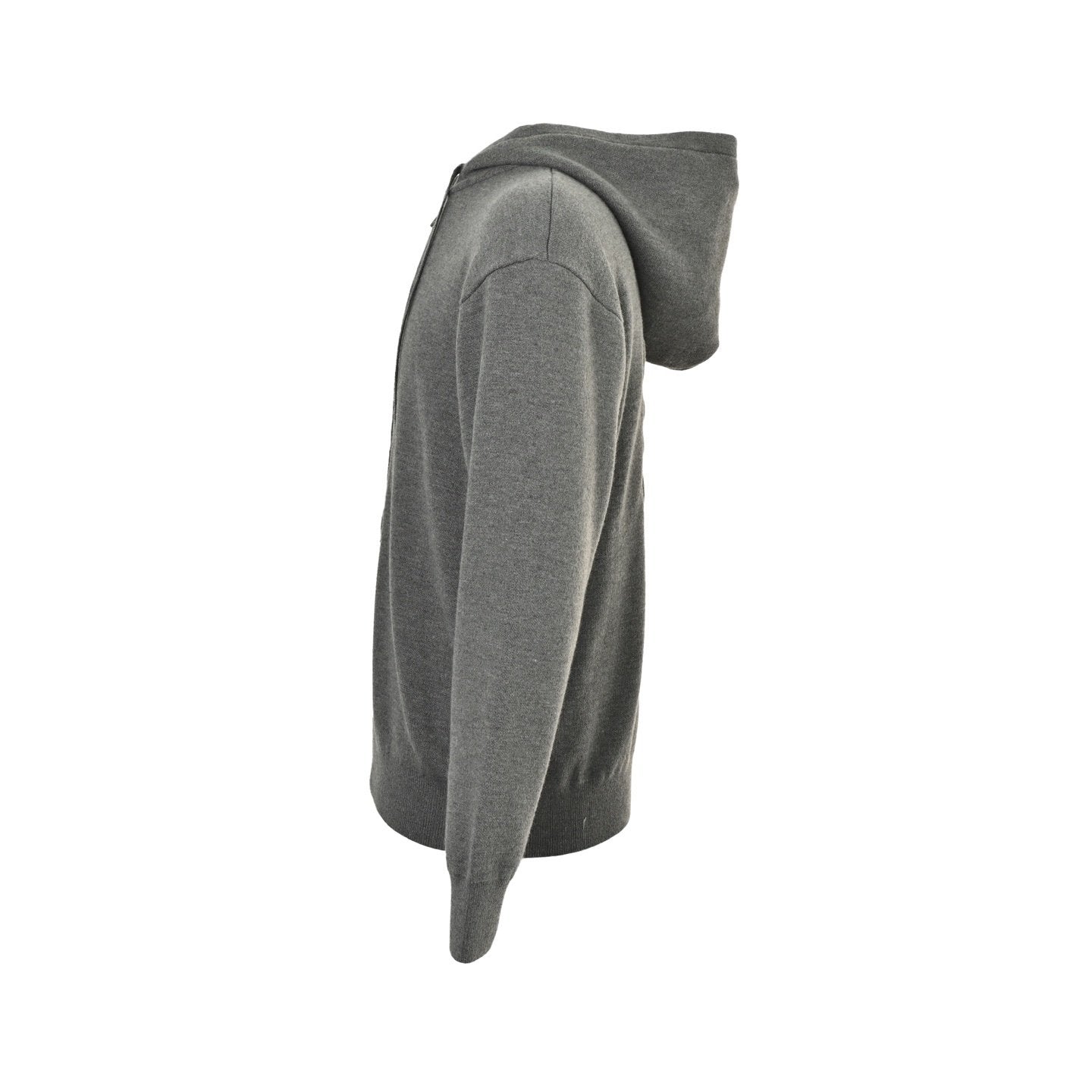 Loewe Logo-Embossed Wool Blend Zip Up Grey