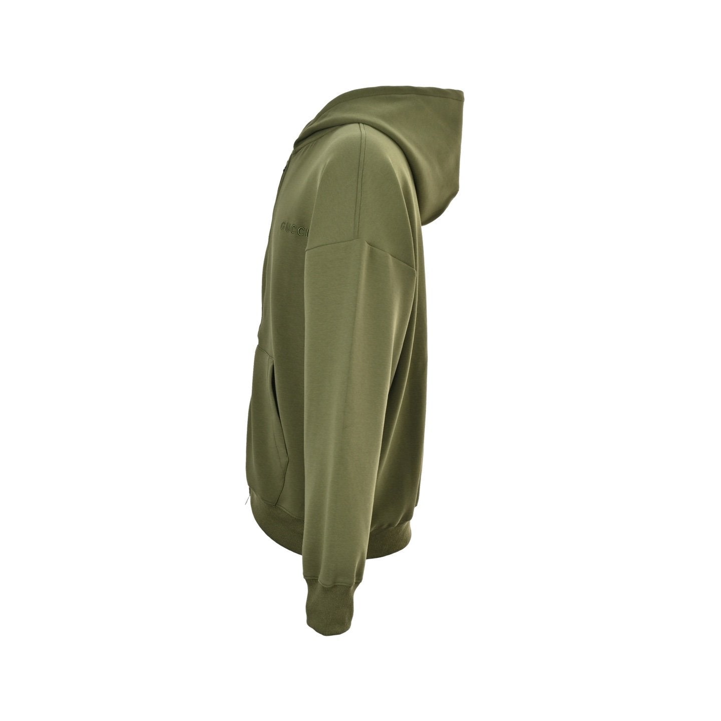 Gucci Embroided Hooded Jersey Zip Up
