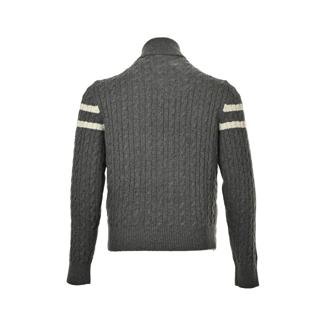 Moncler Padded Wool Zip Up Cardigan