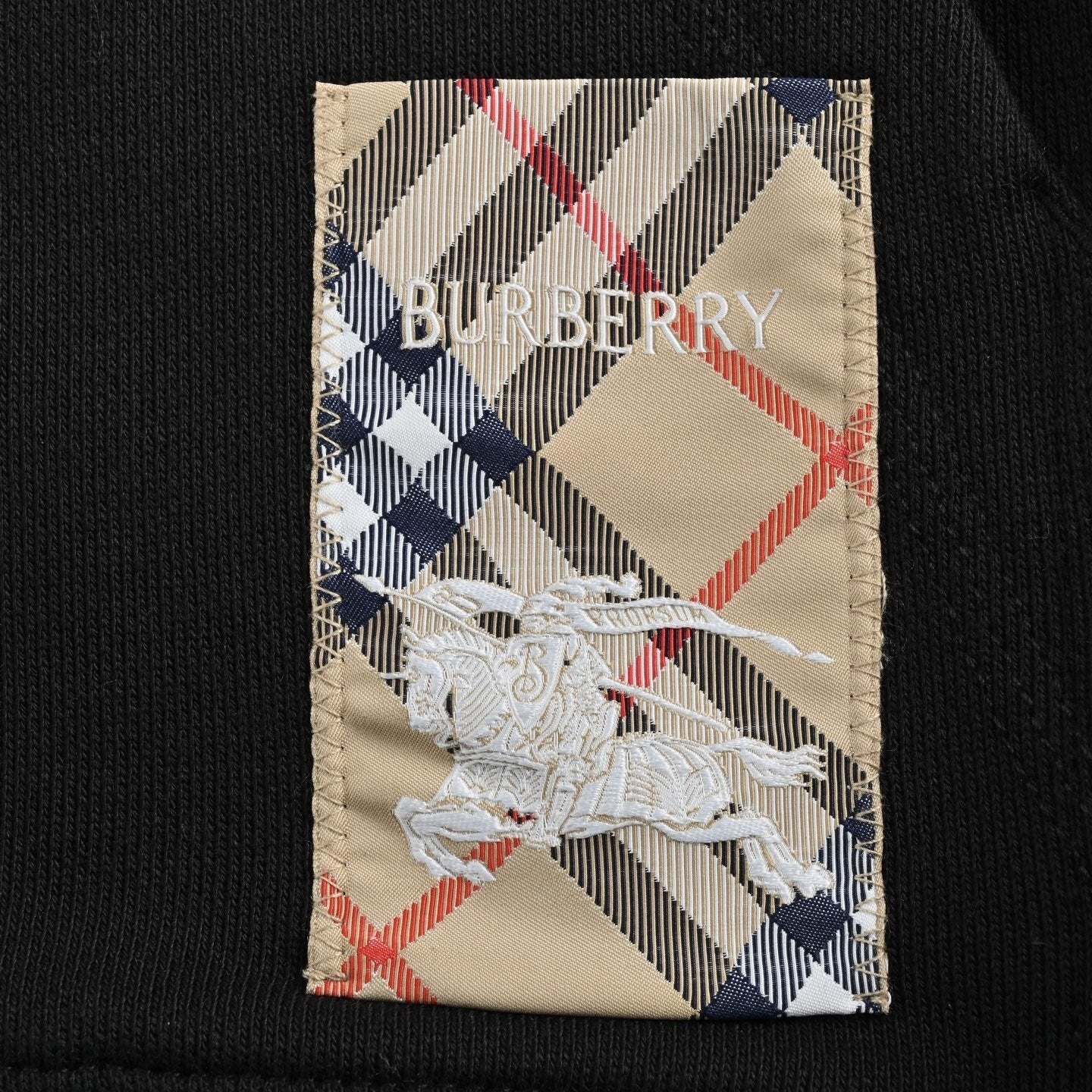 Burberry “Check” Zippered Hoodie Black