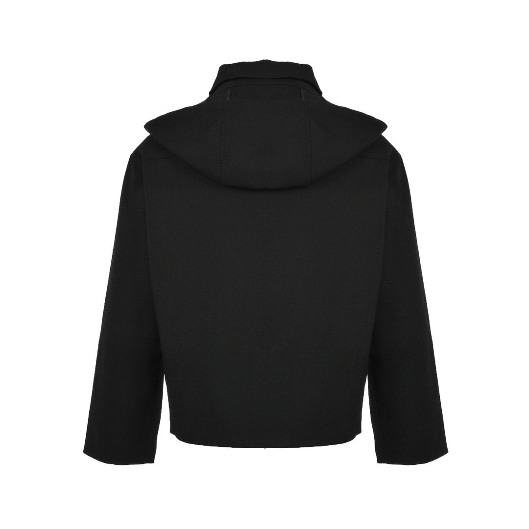 Loewe Hooded Anagram Zip Parka In Black