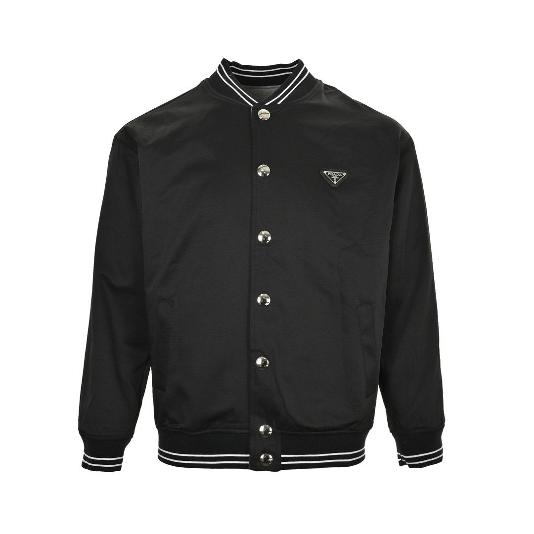 Prada Reversible Re-Nylon And Cotton Fleece Bomber Jacket