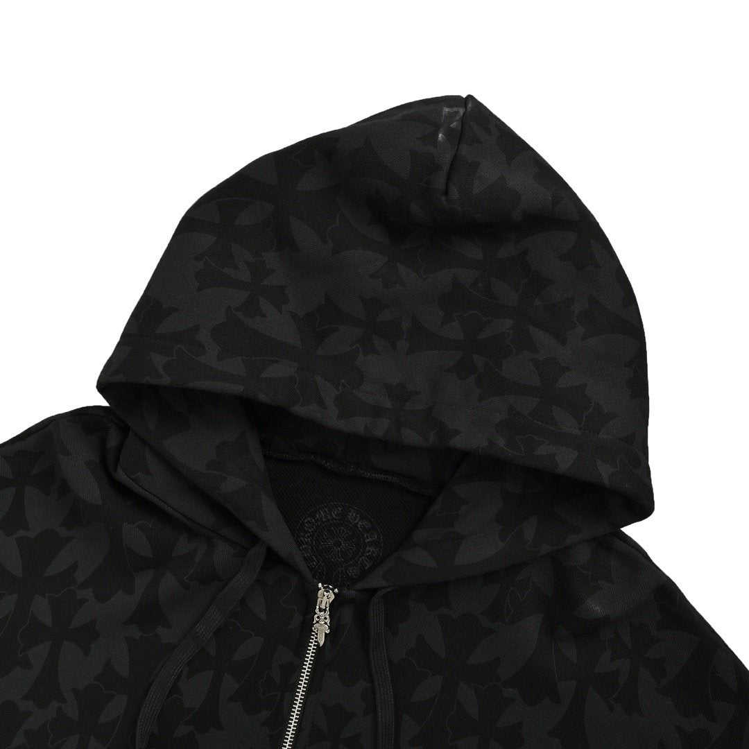 Chrome Hearts Cemetery Print Hoodie Black