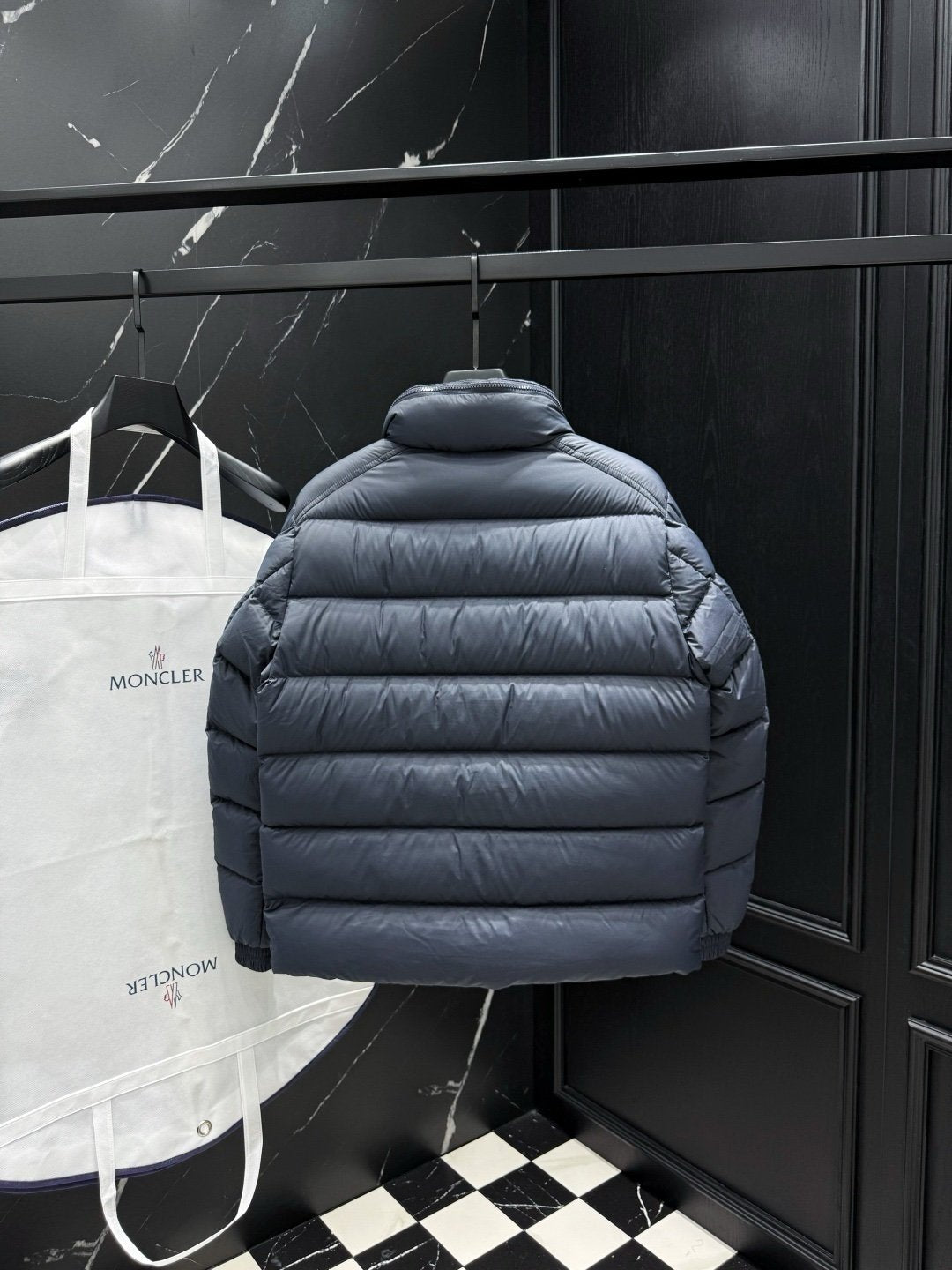 Moncler Navy Solayan Down Jacket