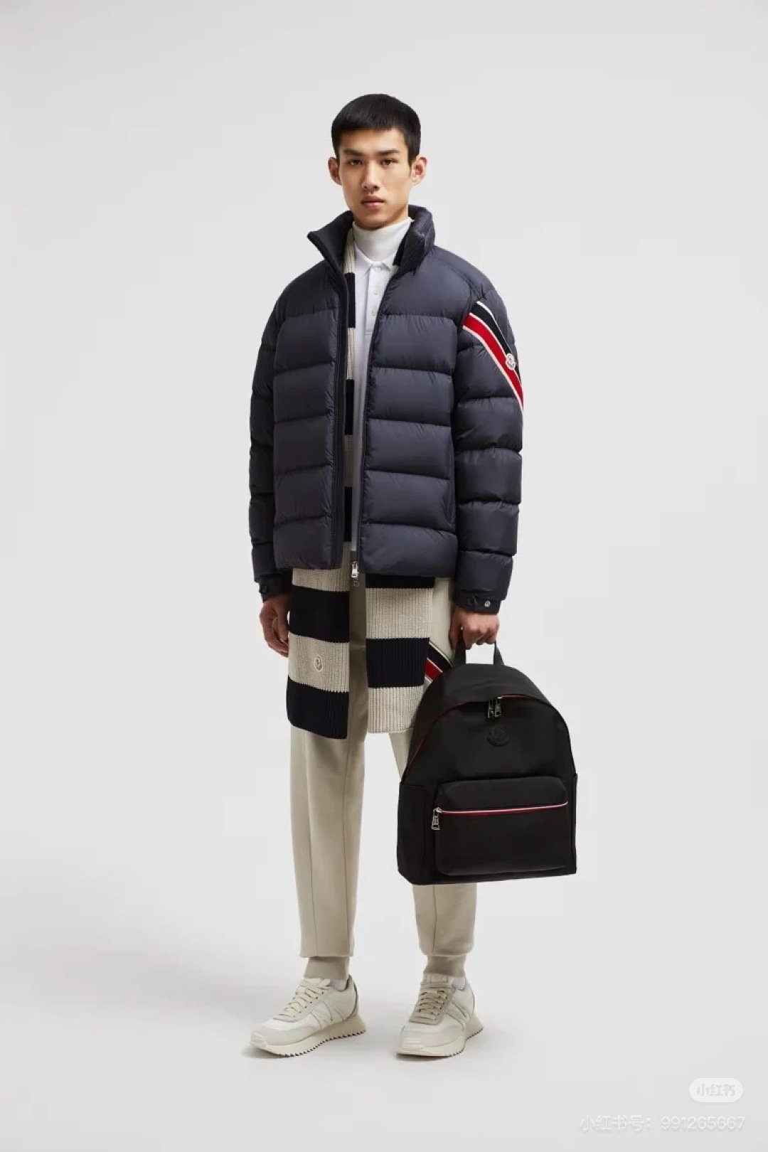 Moncler Navy Solayan Down Jacket