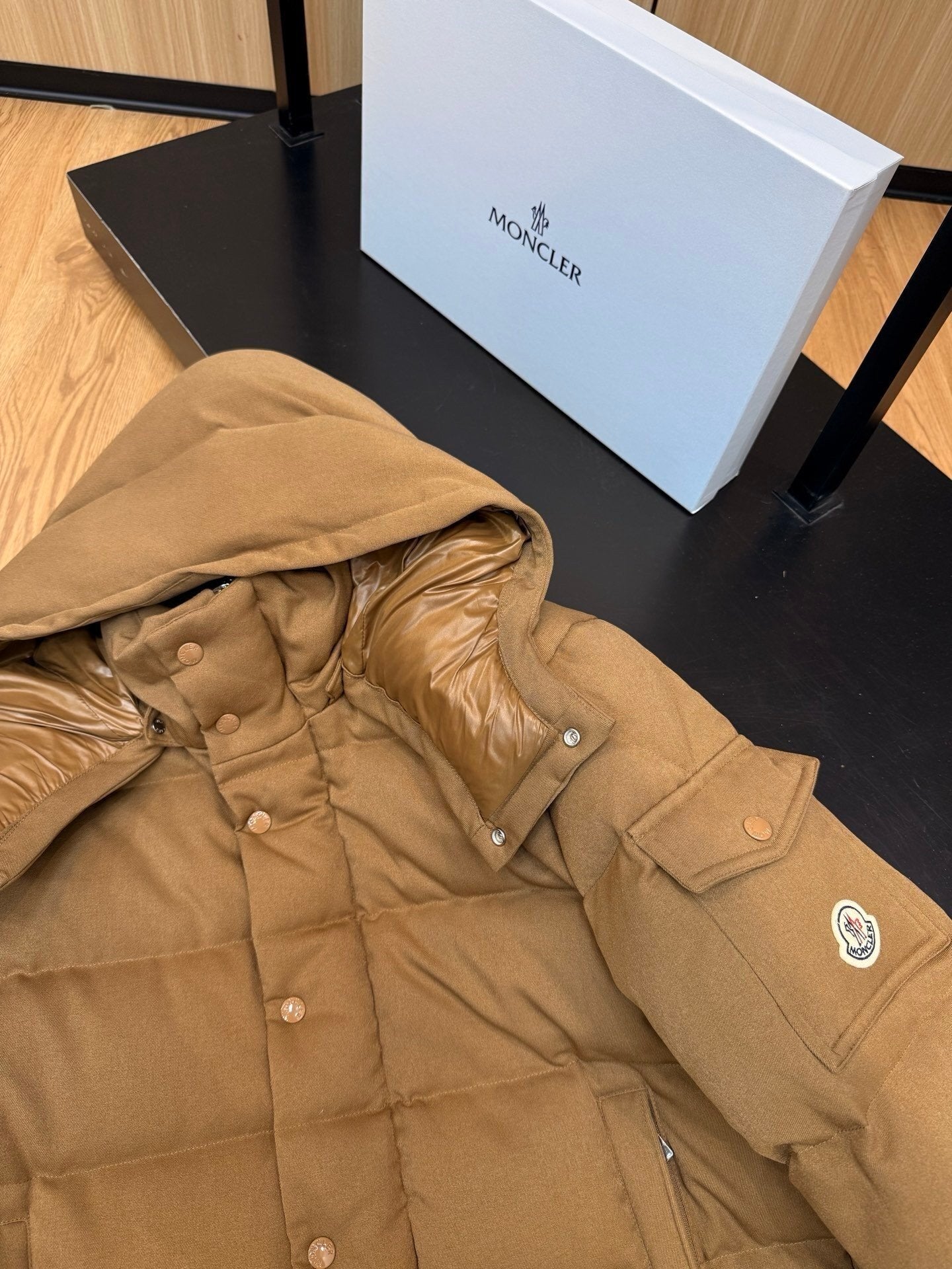 Moncler Vezere Down Jacket Beige