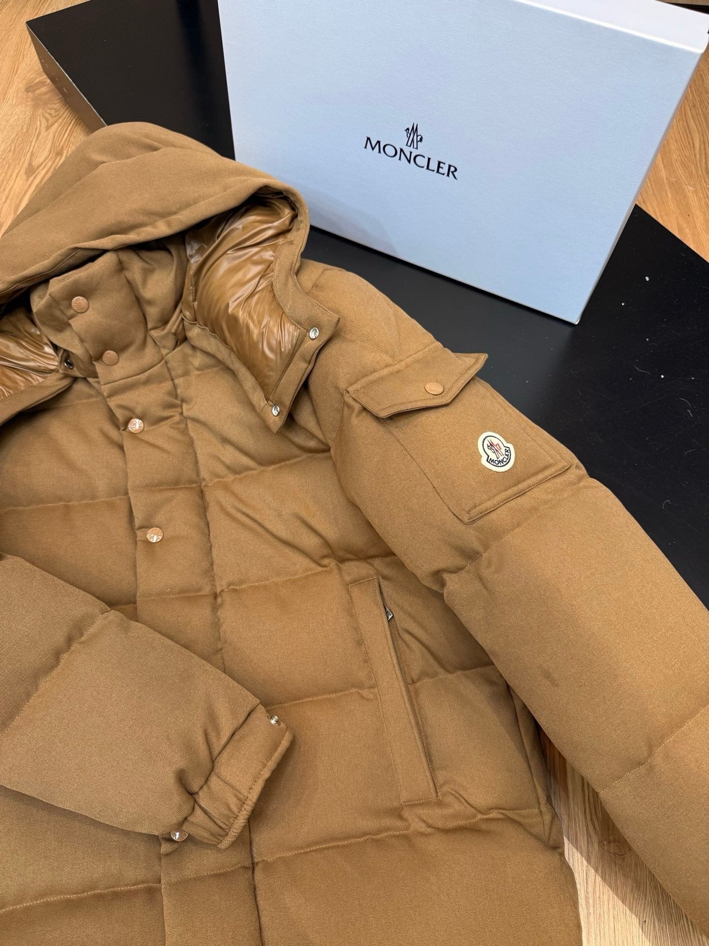 Moncler Vezere Down Jacket Beige