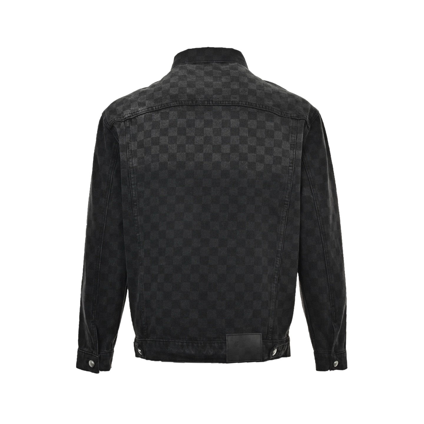Louis Vuitton Flocked Damier Denim Trucker Jacket Black