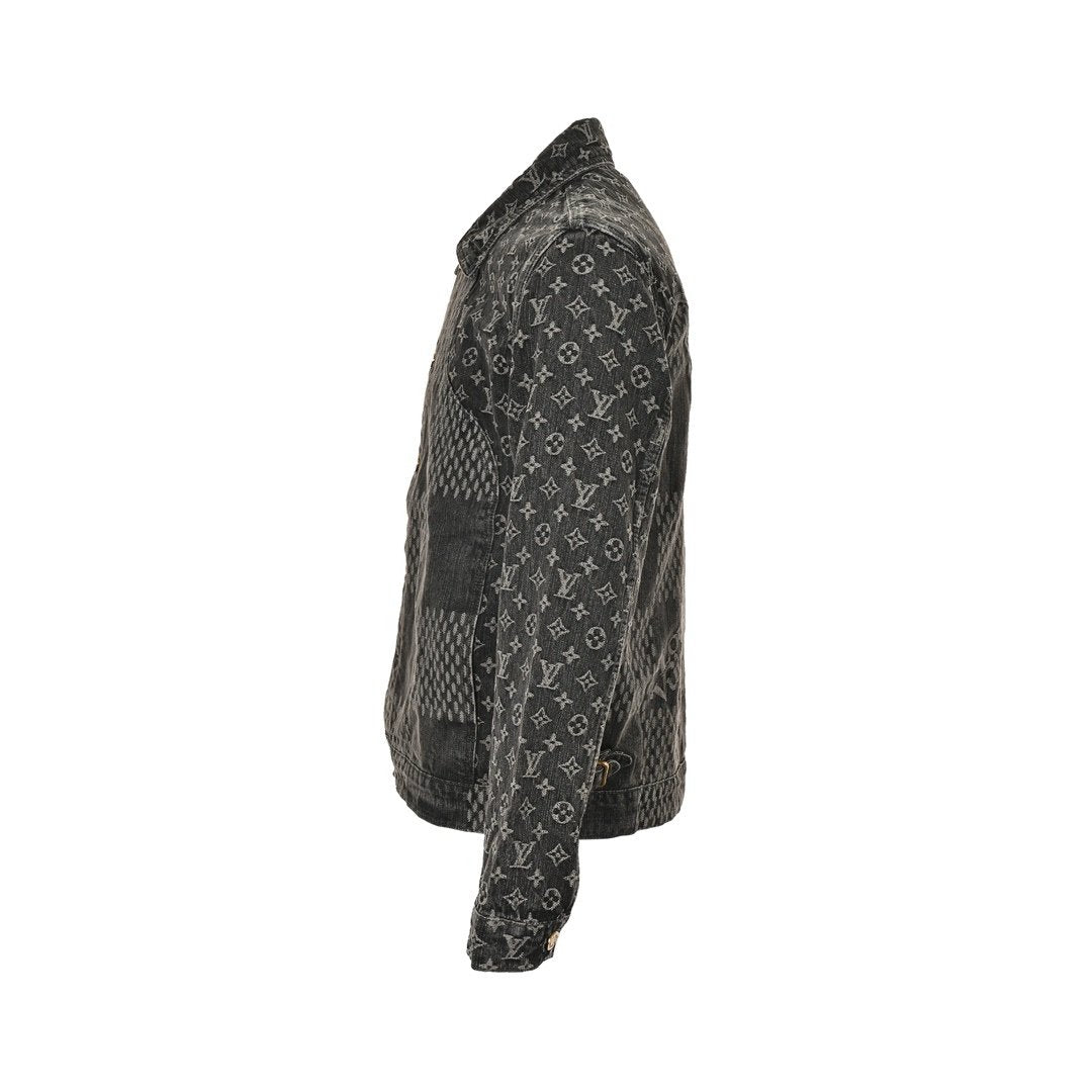 Louis Vuitton x Nigo 2020 Giant Damier Waves MNGM Printed Denim