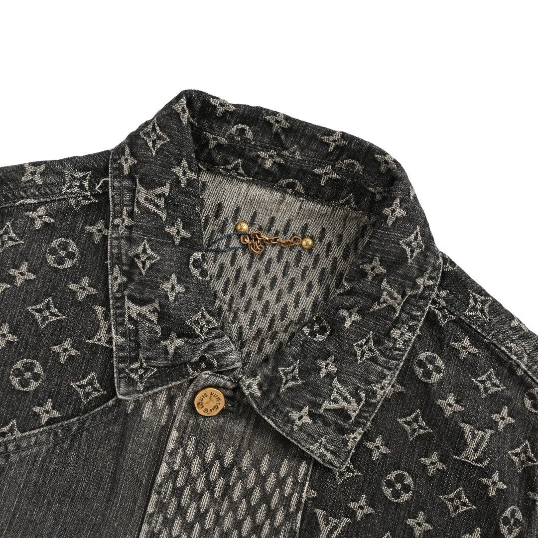 Louis Vuitton x Nigo 2020 Giant Damier Waves MNGM Printed Denim