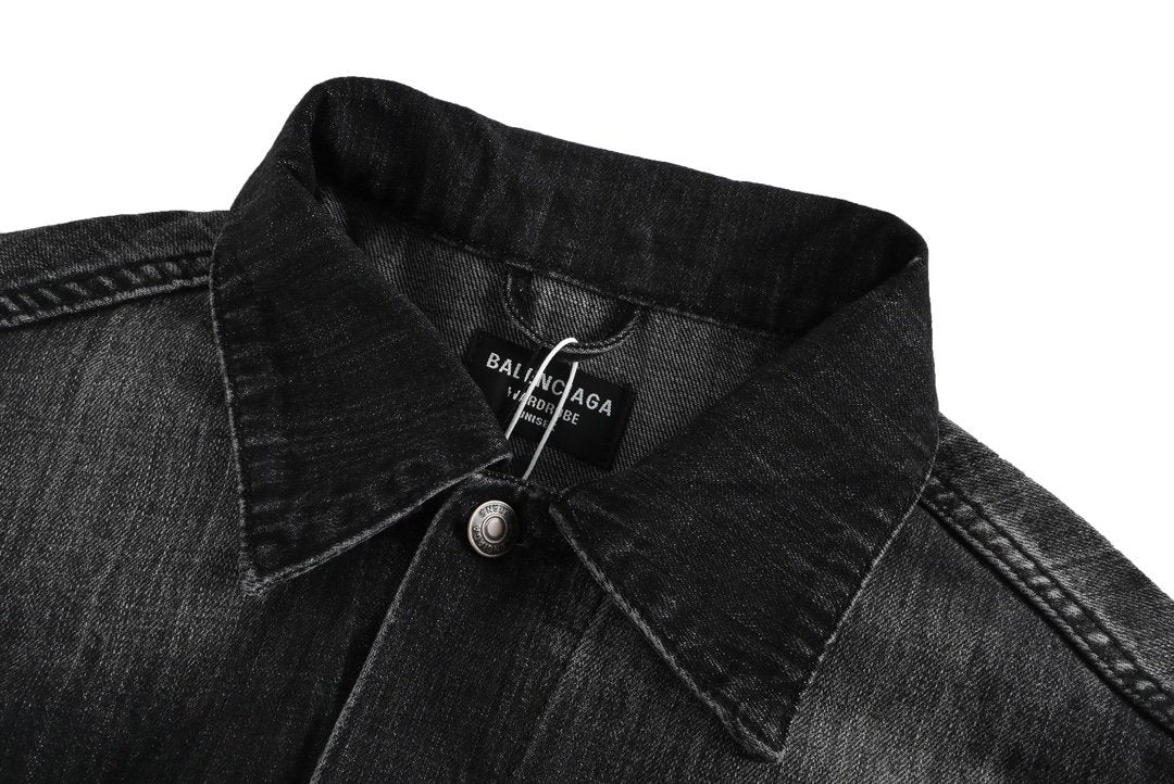 Balenciaga Oversized Denim Jacket Anthracite