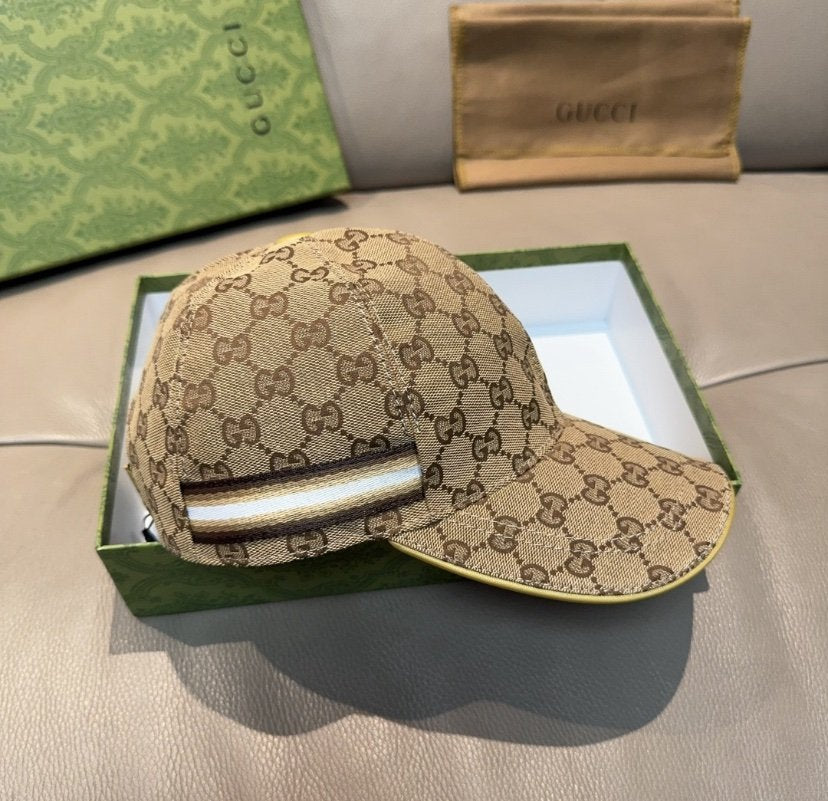 Gucci GG Baseball Cap Limited Edition Brown White