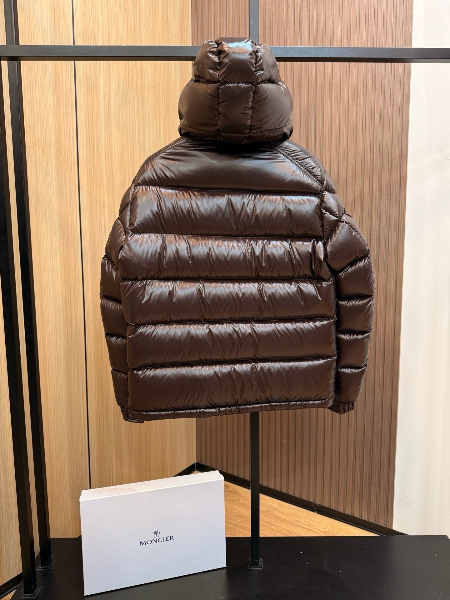 Moncler Maya  Hooded Down Jacket Brown
