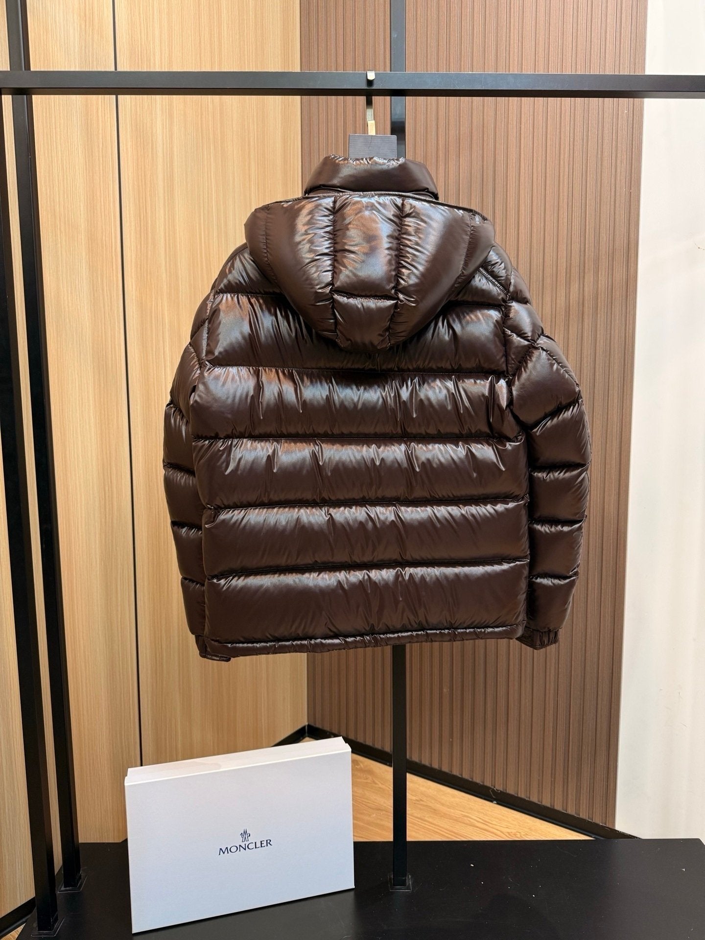 Moncler Maya  Hooded Down Jacket Brown