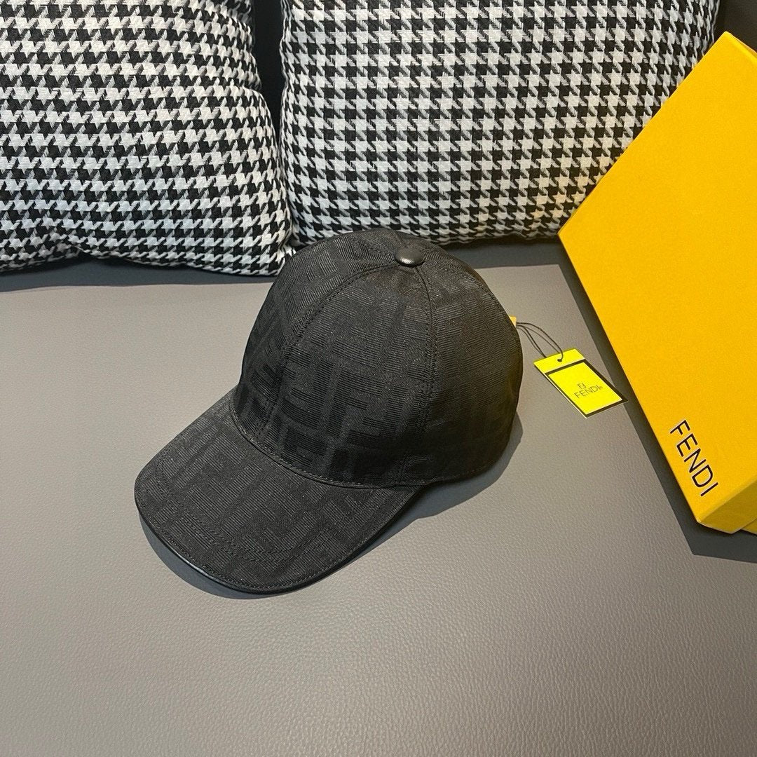 Fendi Monogram Baseball Cap Black