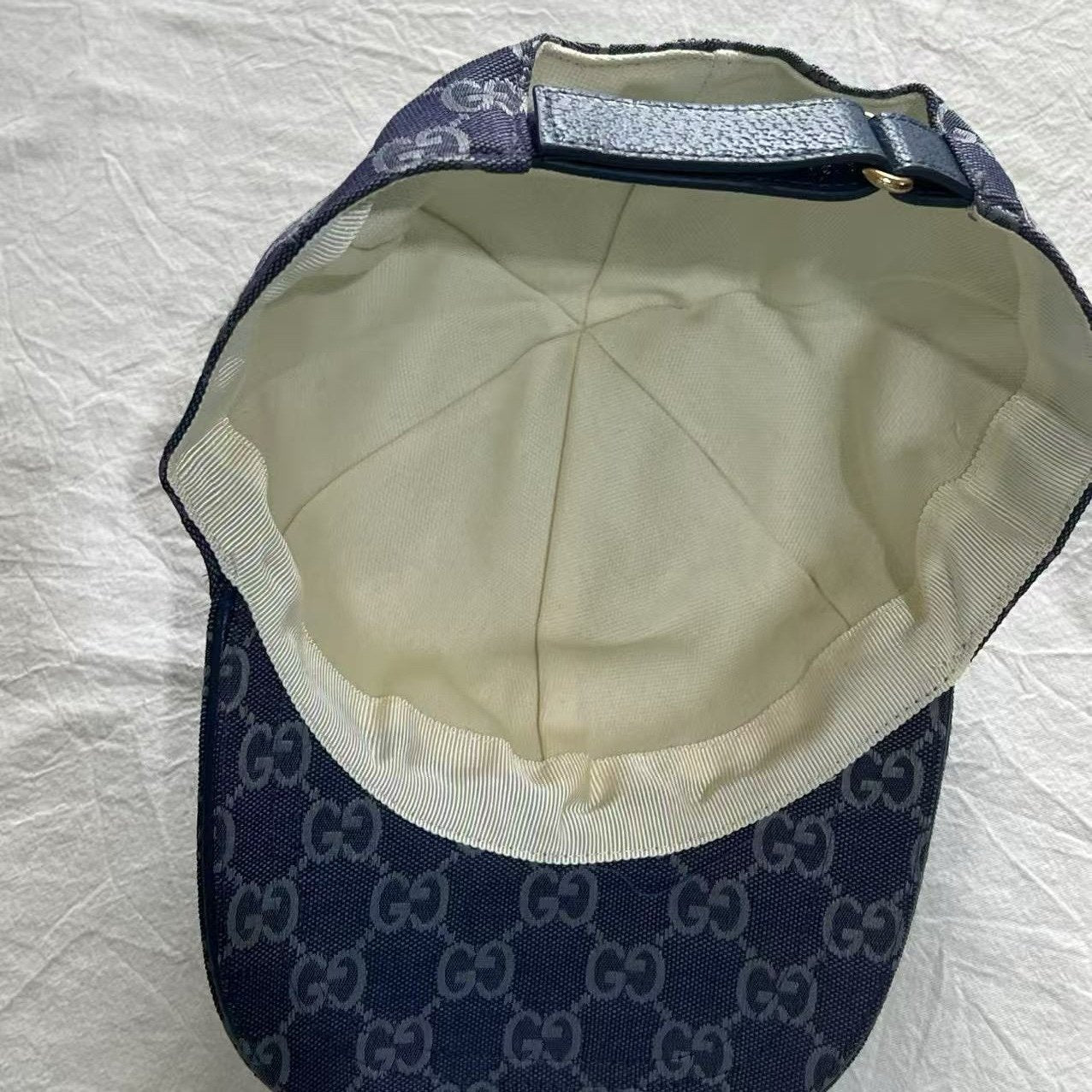 Gucci GG Canvas Baseball Cap Blue White
