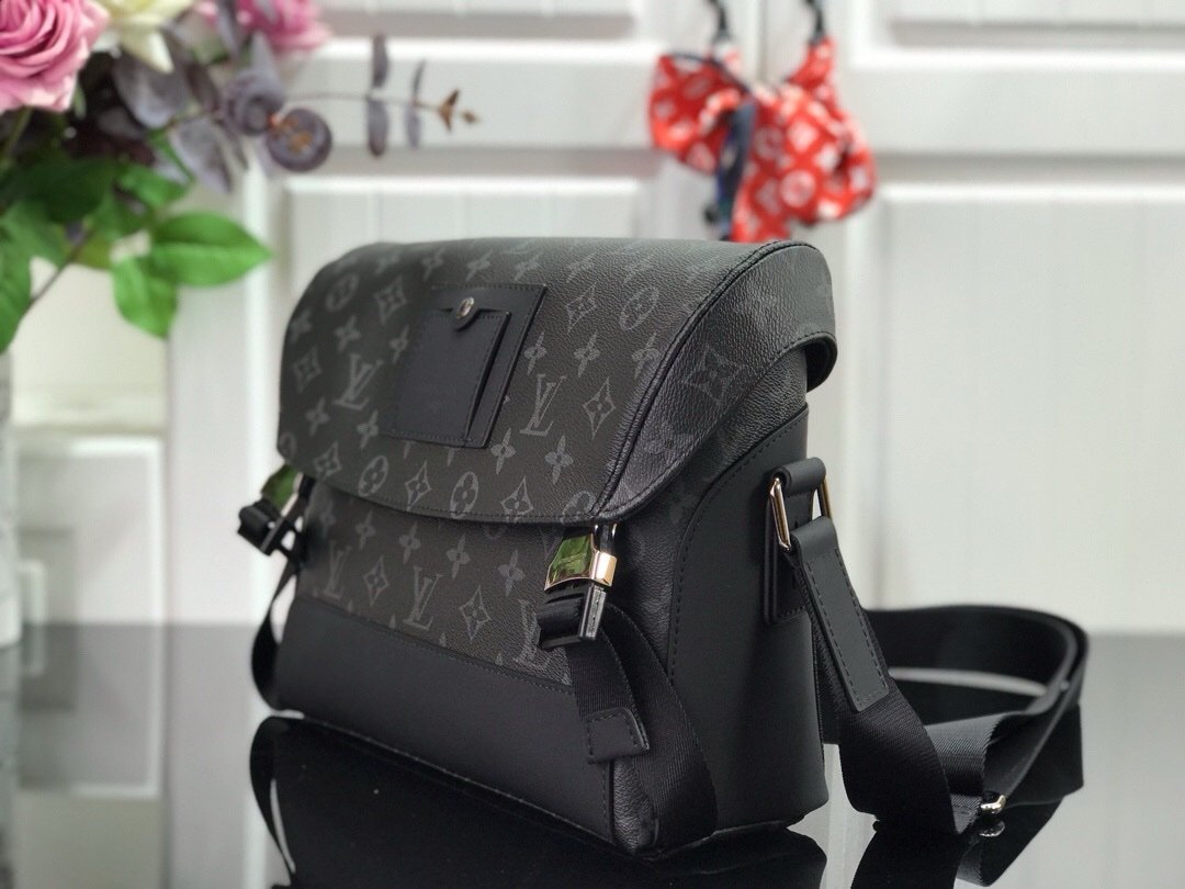 Louis Vuitton Voyager Monogram Messenger Bag Black