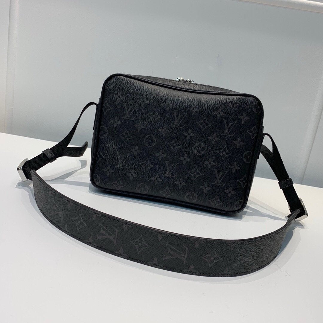 Louis Vuitton Taigarama Monogram Outdoor Messenger Bag Black
