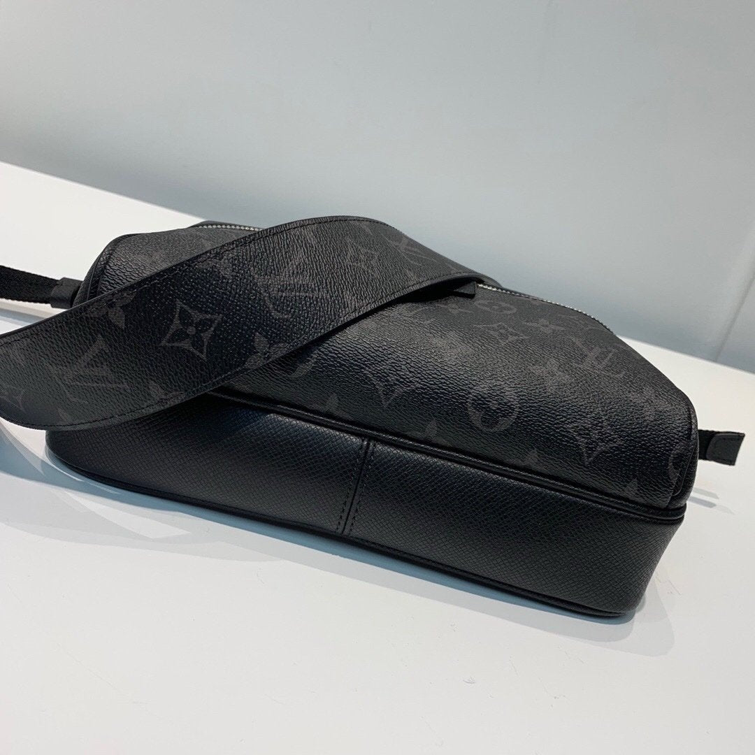 Louis Vuitton Taigarama Monogram Outdoor Messenger Bag Black