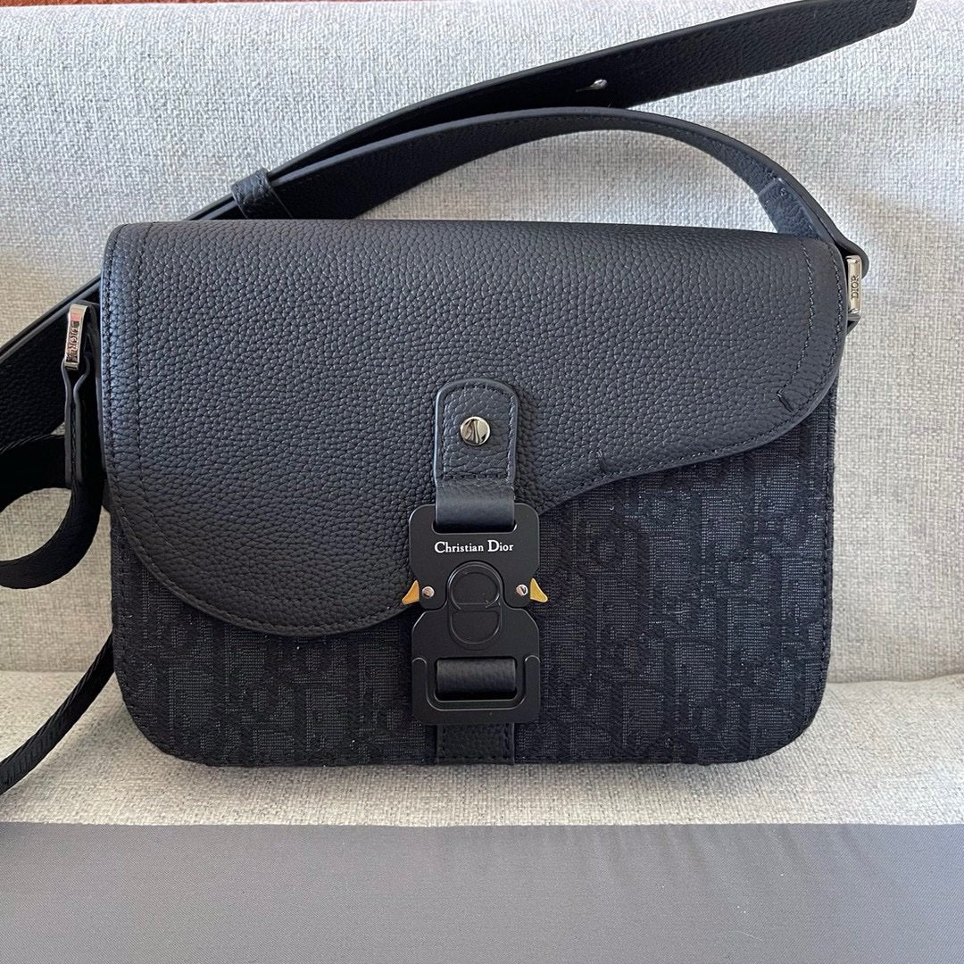 Dior Oblique Saddle Messenger Bag Black