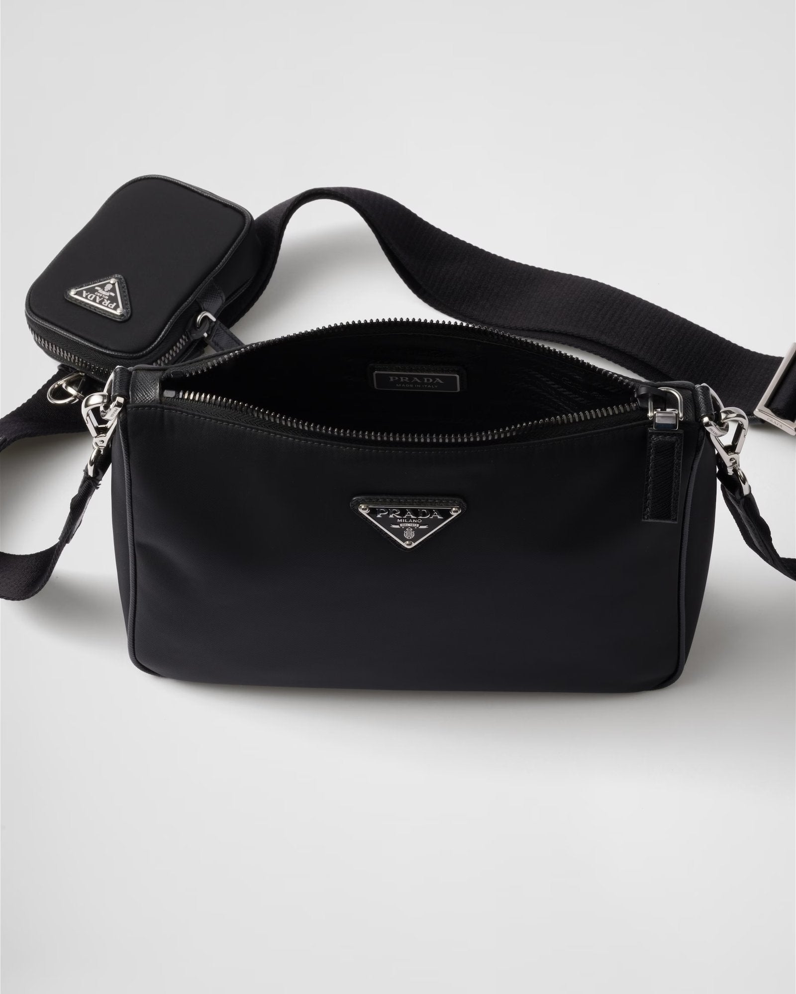 Prada Re-Nylon Crossbody Bag Black