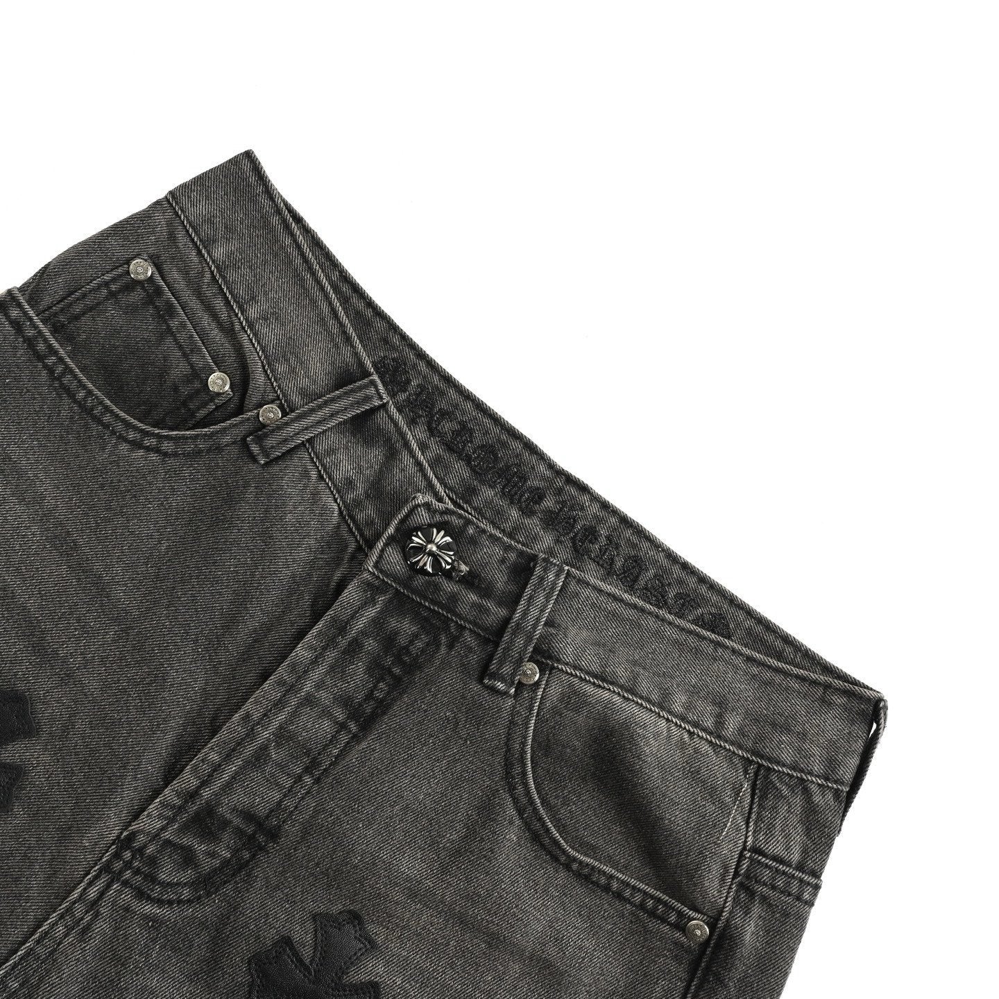 Chrome Hearts Kendall Jenner Jeans White Logo Patch