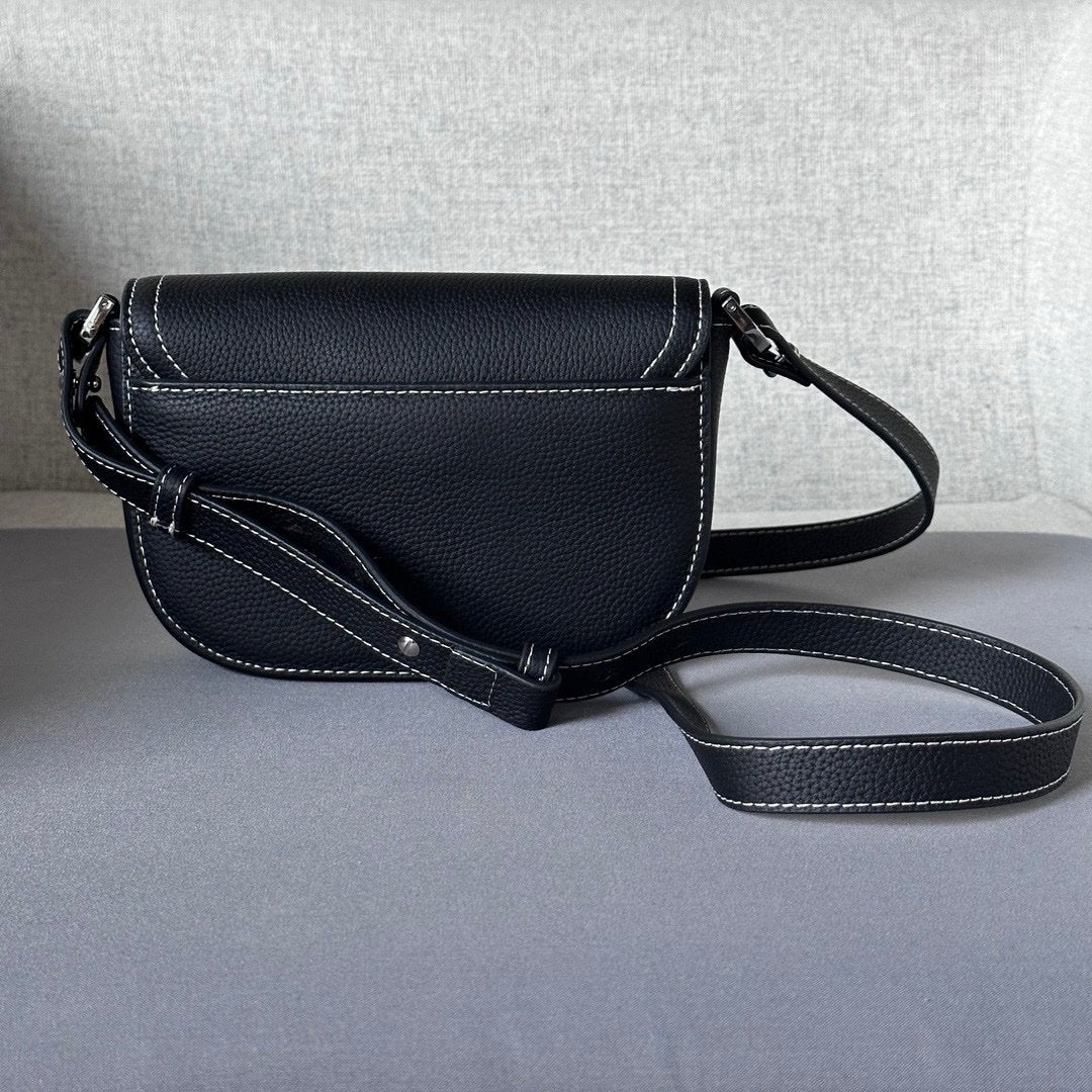 Dior Leather Mini Saddle Messenger Bag Black