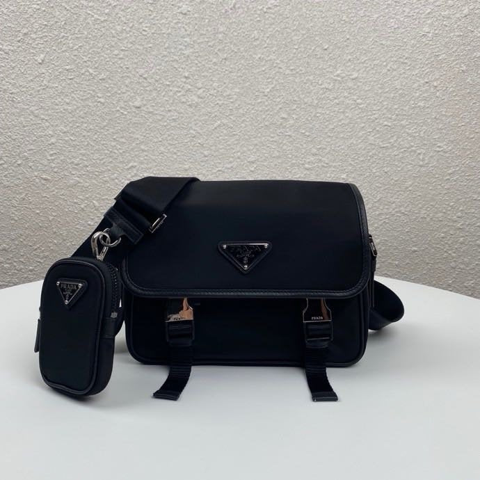 Prada Re-Nylon Saffioano Shoulder Bag Black