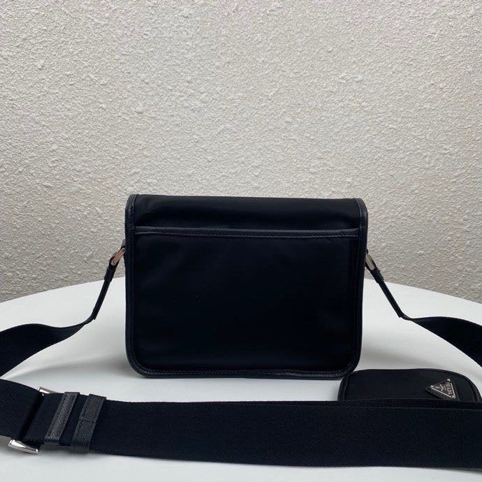 Prada Re-Nylon Saffioano Shoulder Bag Black