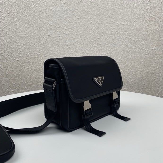 Prada Re-Nylon Saffioano Shoulder Bag Black