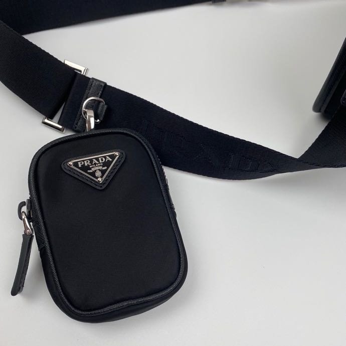 Prada Re-Nylon Saffioano Shoulder Bag Black