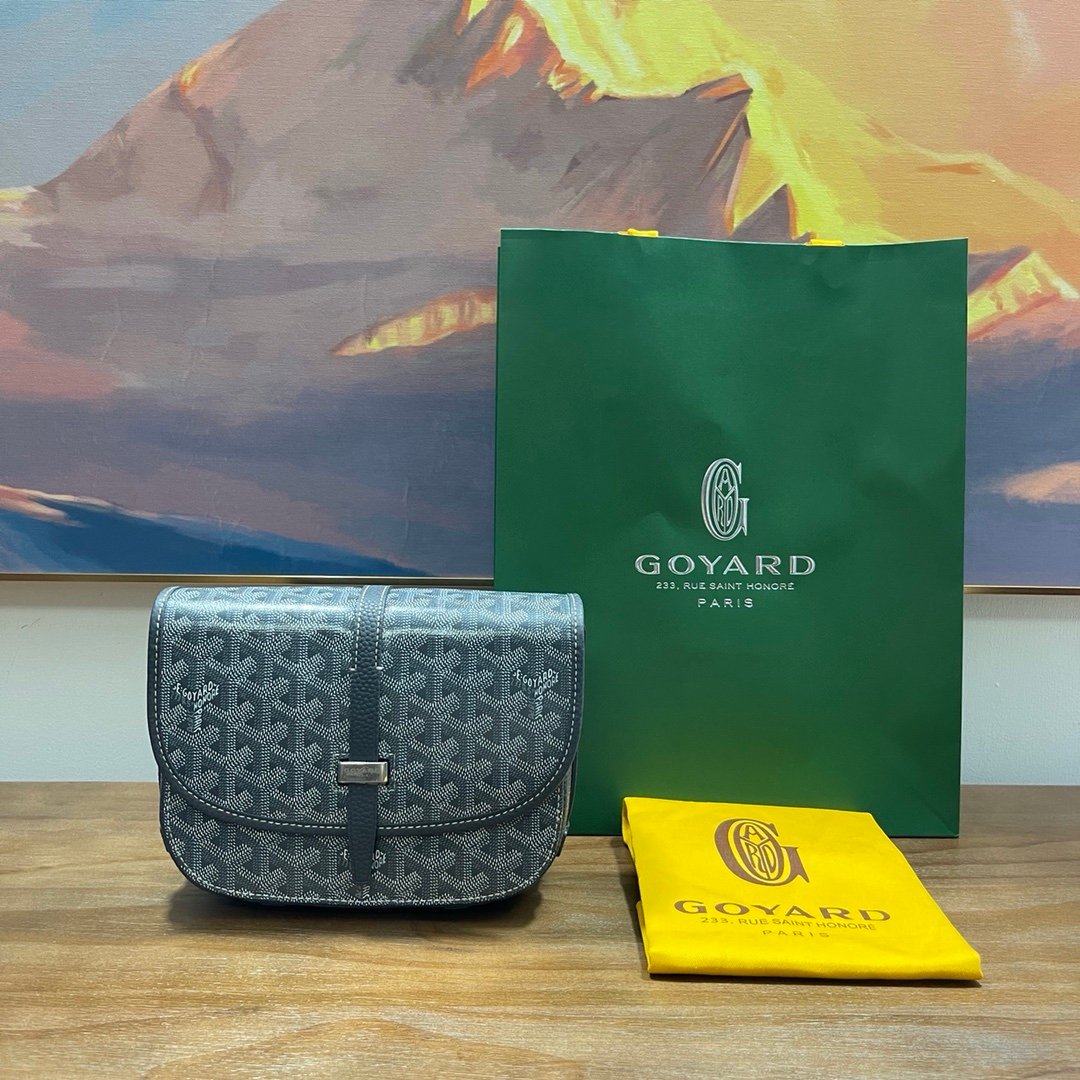 Goyard Belvedere PM Messenger Bag Grey