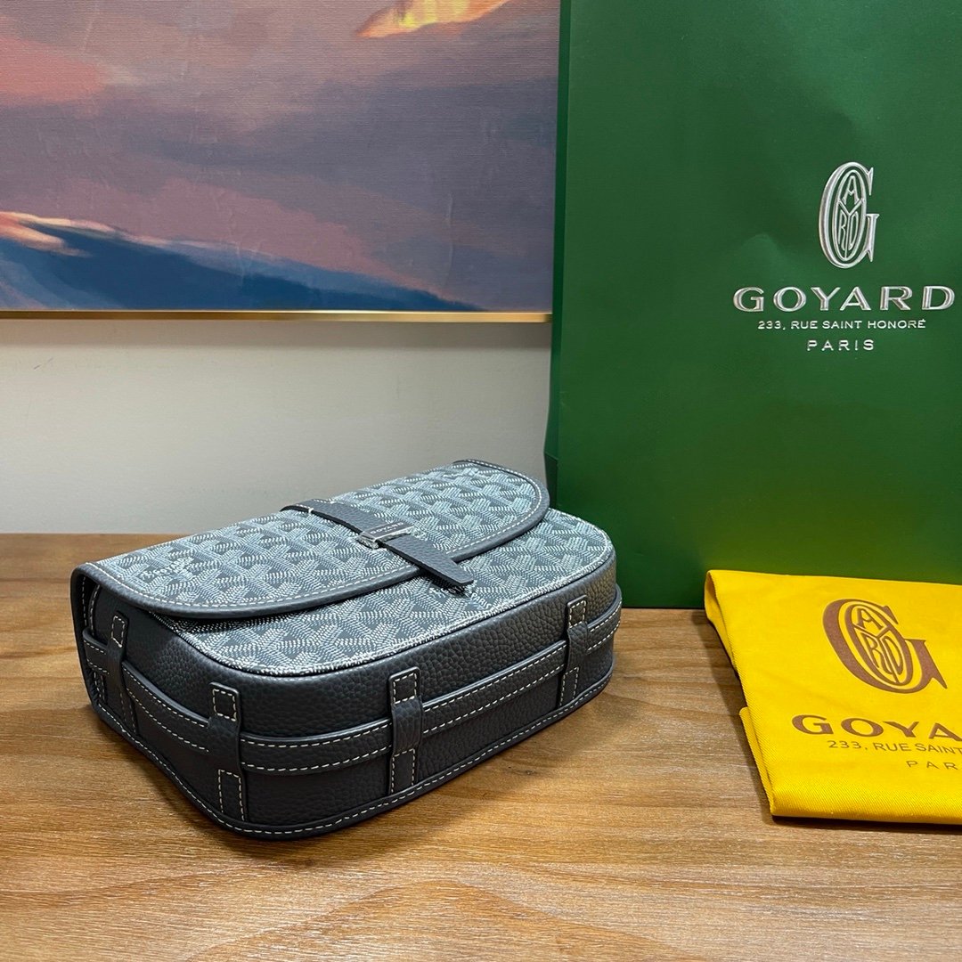 Goyard Belvedere PM Messenger Bag Grey