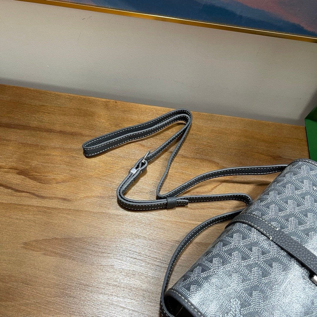 Goyard Belvedere PM Messenger Bag Grey