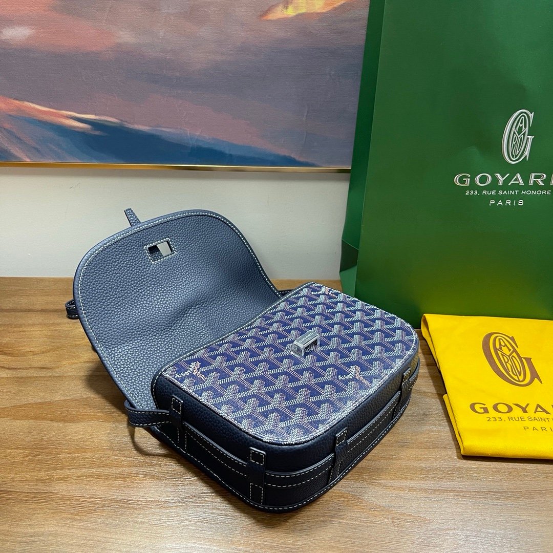 Goyard Belvedere PM Messenger Bag Navy
