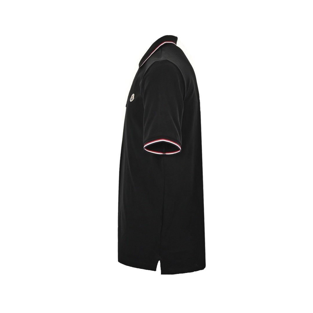 Moncler Regular Fit Polo Pique Cotton Black