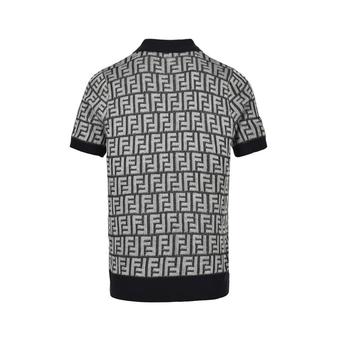 Fendi Monogram Pattern Polo Shirt