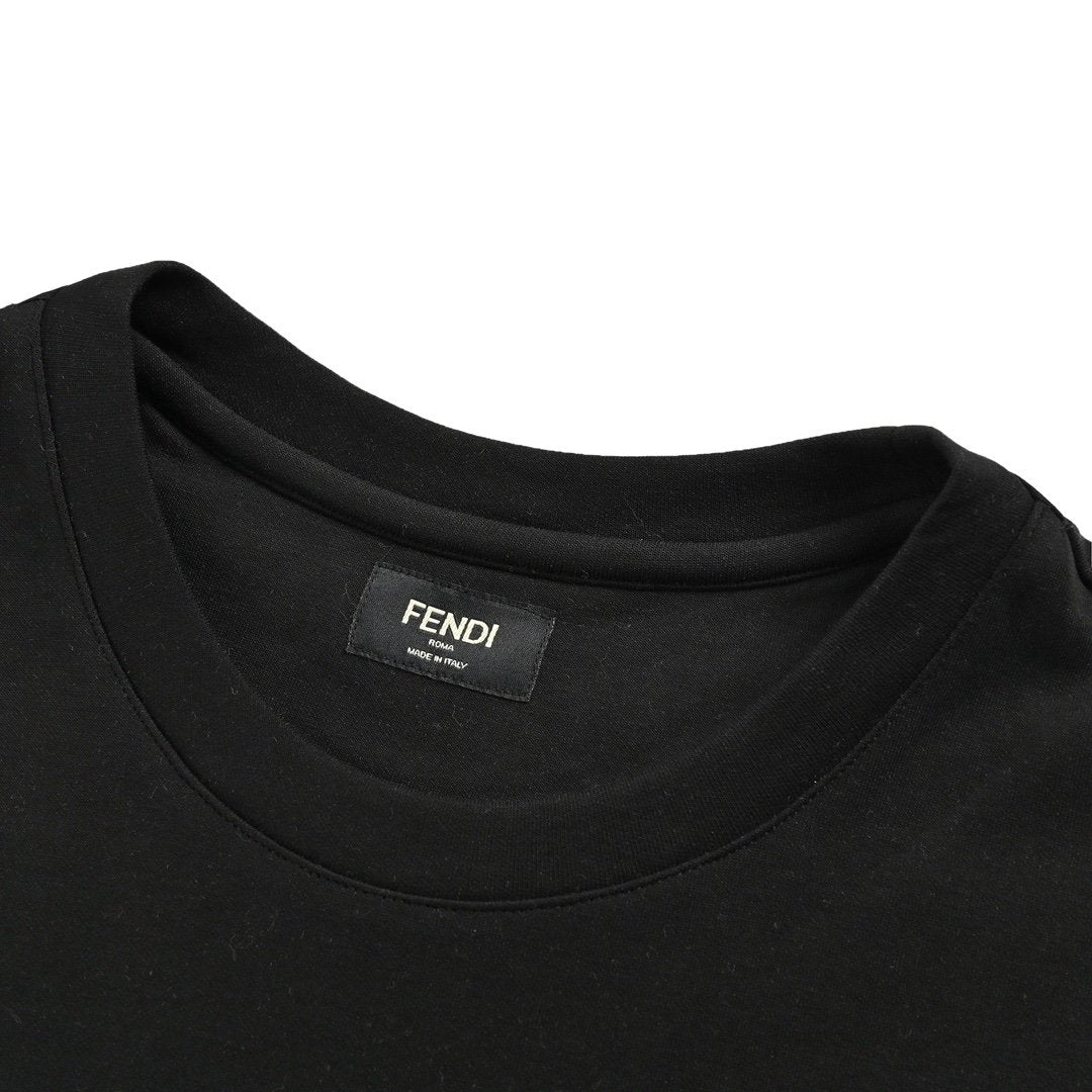 Fendi FF Monogram Pocket Oversized T-Shirt Black