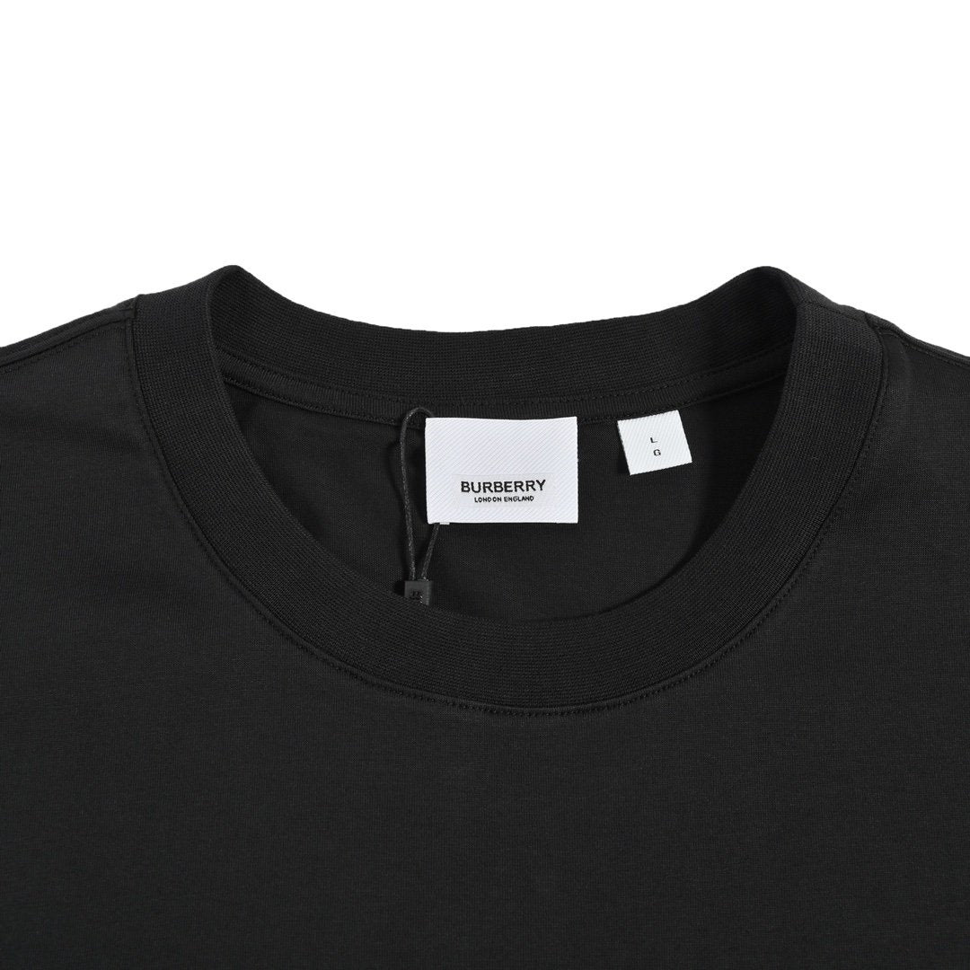 Burberry Location Print Cotton T-Shirt Black