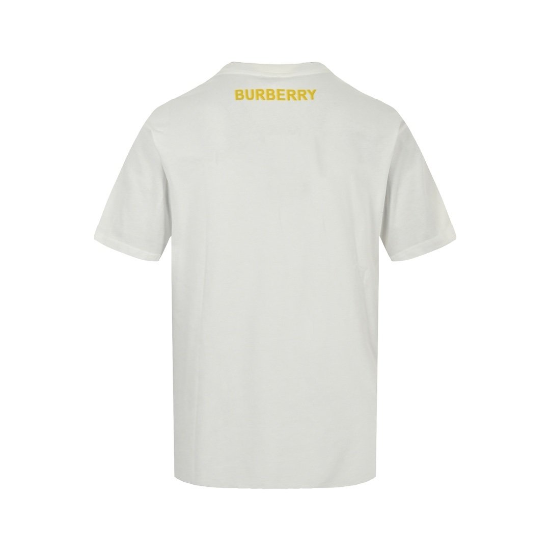Burberry Logo Print T-Shirt Yellow White