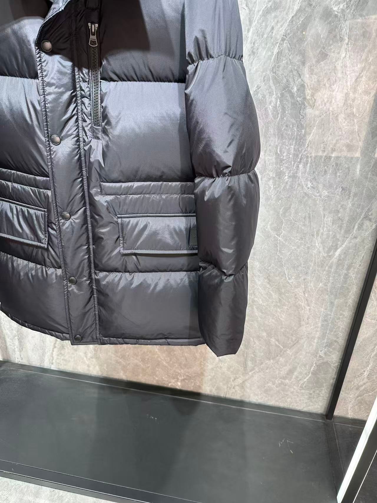 Burberry Haworth Mid Length Down Jacket Black