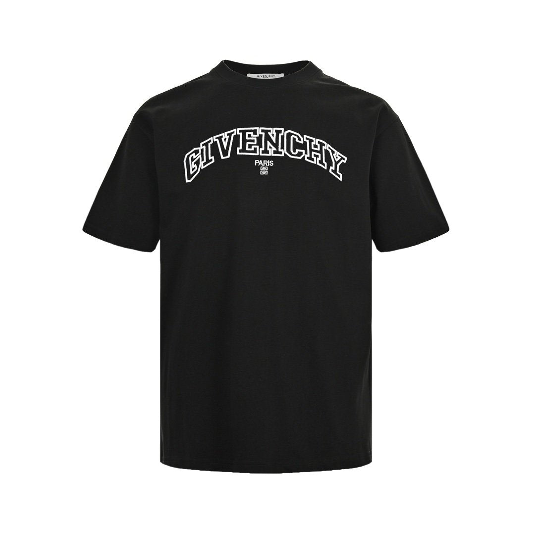 Givenchy White Logo Patch Black T-Shirt