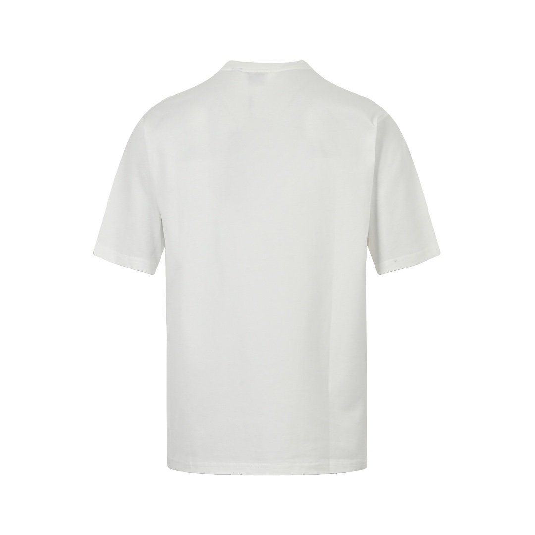 Burberry Carrick Check Pocket Cotton T-Shirt White