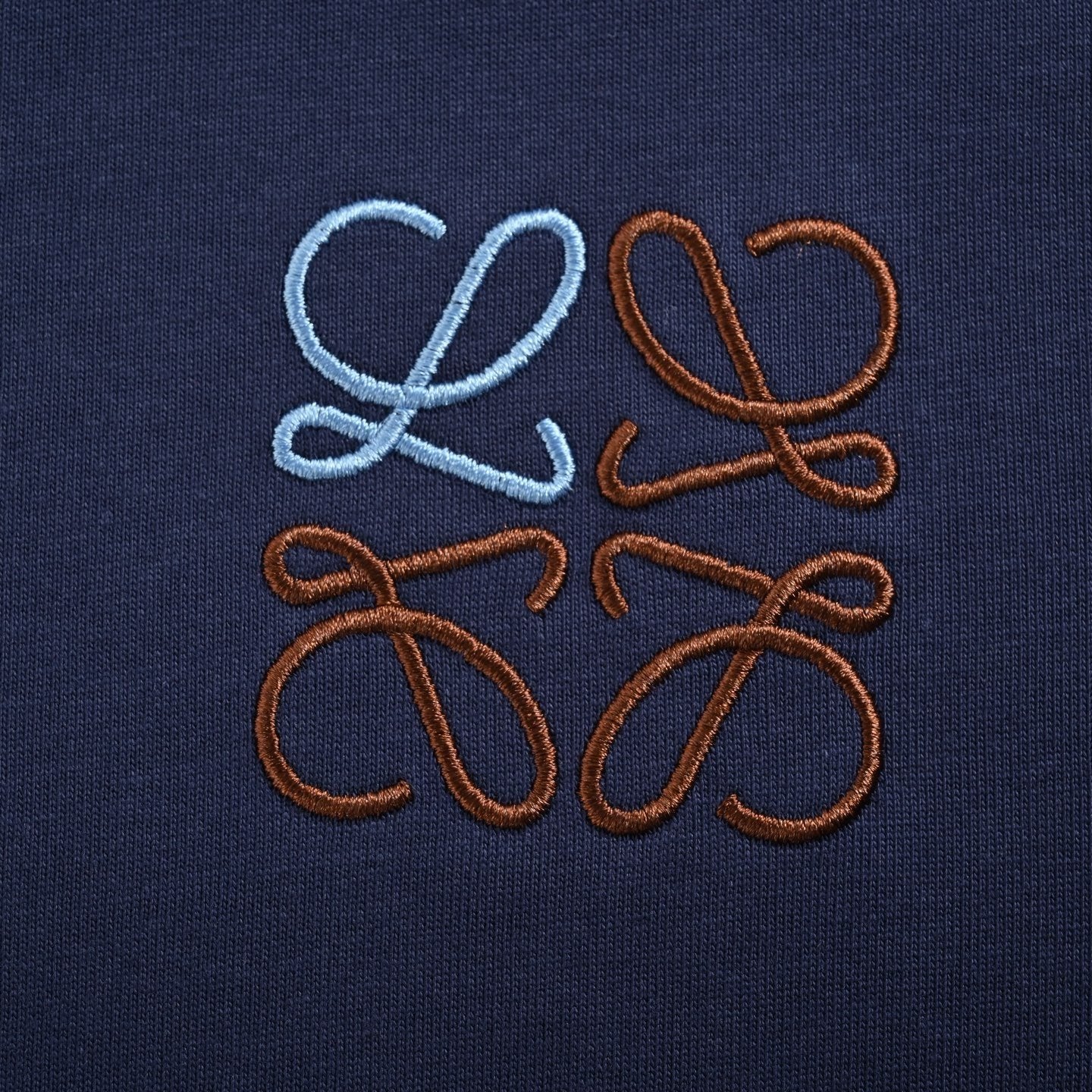 Loewe Anagram Logo Navy Cotton T-Shirt